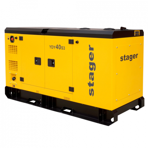 Generatoare insonorizate - Generator de curent insonorizat, trifazat Stager YDY40S3, 41 kVA, 53A, diesel, 1500 rpm
