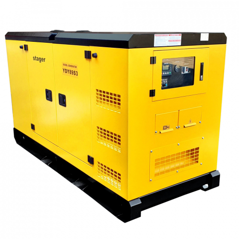 Generator de curent insonorizat, trifazat Stager YDY89S3, 89 kVA, 115A, diesel, 1500 rpm