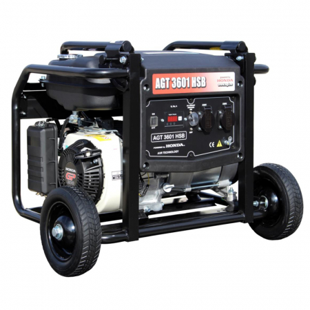 Generatoare de curent - Generator de curent monofazat AGT 3601 HSB GP TTL, 3 kVA, AVR, motor Honda GP200, benzina, rezervor 15 L