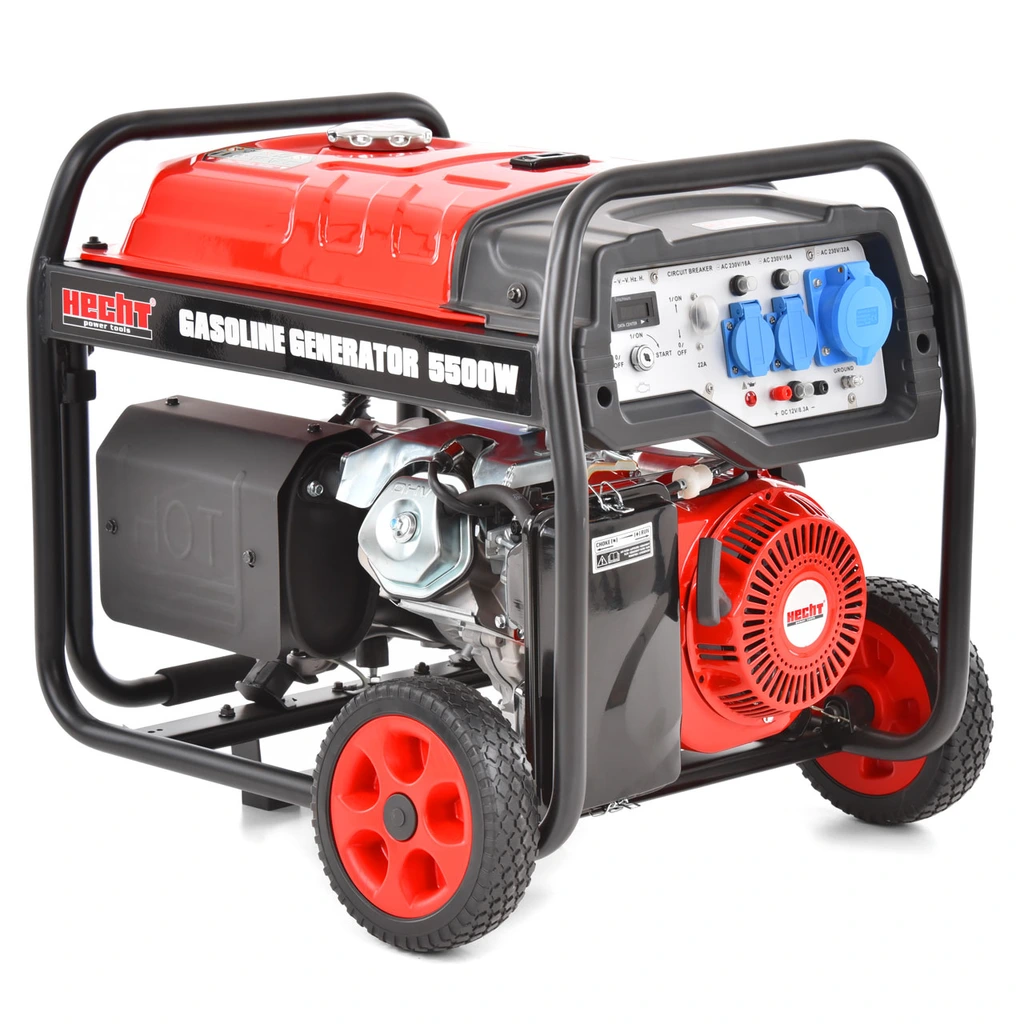 Generatoare de curent - Generator de curent monofazat HECHT GG 6500, 5.5 kW, AVR, benzina, pornire electrica
