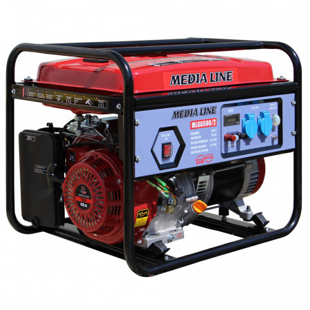 Generatoare uz general - Generator de curent monofazat Media Line MLG 6500/2, 6.5 kVA, AVR, benzina