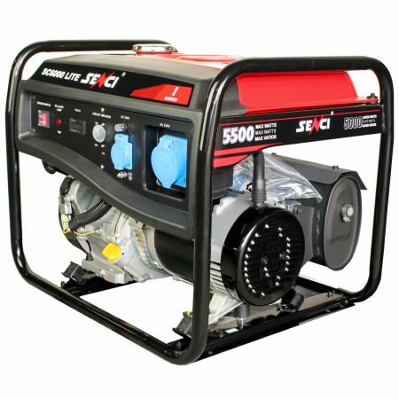 Generatoare de curent - Generator de curent monofazat Senci SC-6000 LITE, 5.5 kW, AVR, benzina