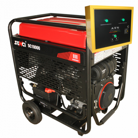 Generatoare uz general - Generator de curent monofazat Senci SC18000-ATS, 17 kW, AVR, benzina, pornire electrica