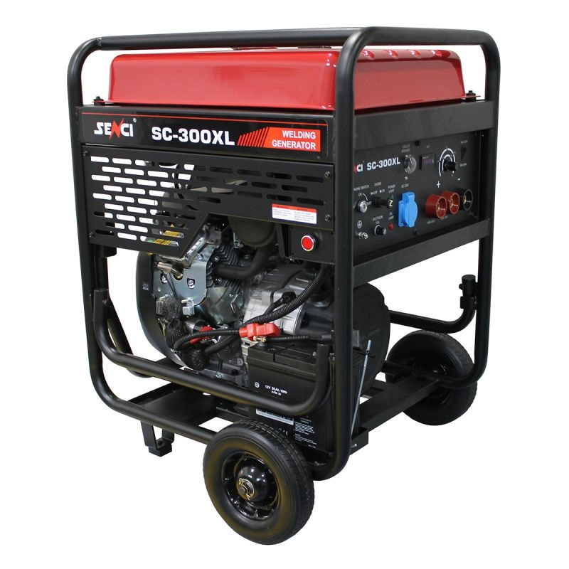 Generatoare pentru sudură - Generator de curent si sudura, monofazat Senci SC-300XL, 3.5 kW, 300A, benzina, AVR, pornire electrica