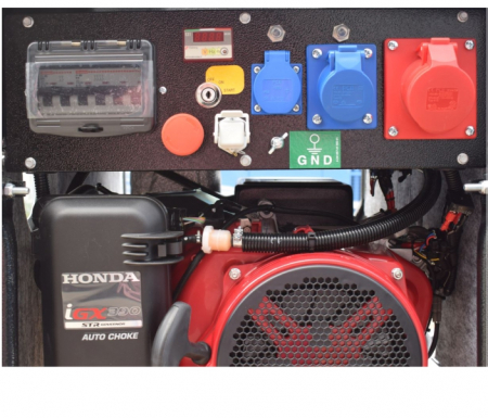 Generator de curent trifazat Genmac CombiPro G5500HC-M, 5.8 kVA, Honda GX270, benzina [2]