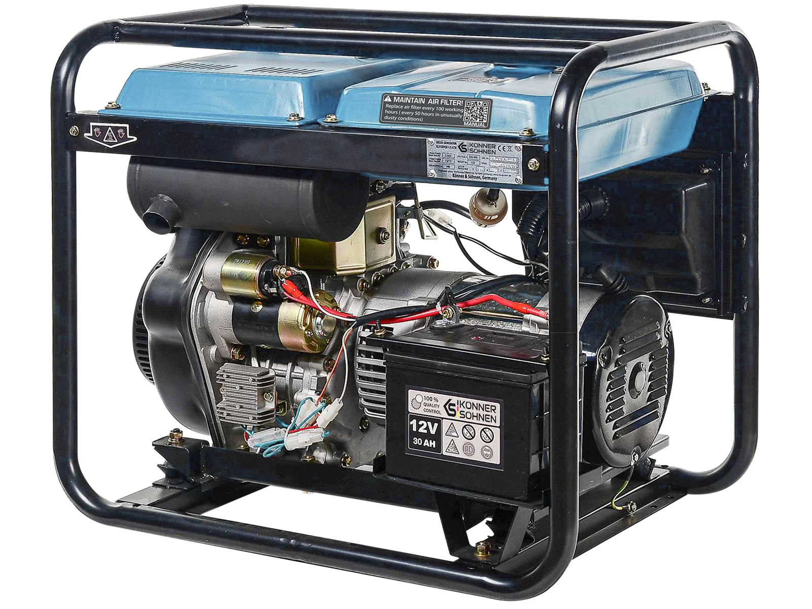 Generator diesel Konner & Sohnen KS 8100HDE-1/3 ATSR (EURO V), 5.5 kW (230V), 6.5 kW (400), AVR, pornire electrica [3]