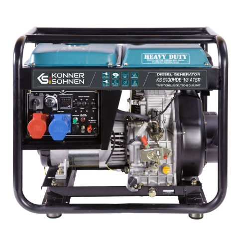Generatoare de curent - Generator diesel Konner & Sohnen KS 9100HDE-1/3 ATSR (EURO V), 6.5 kW (230V), 7.5 kW (400V), AVR, pornire electrica