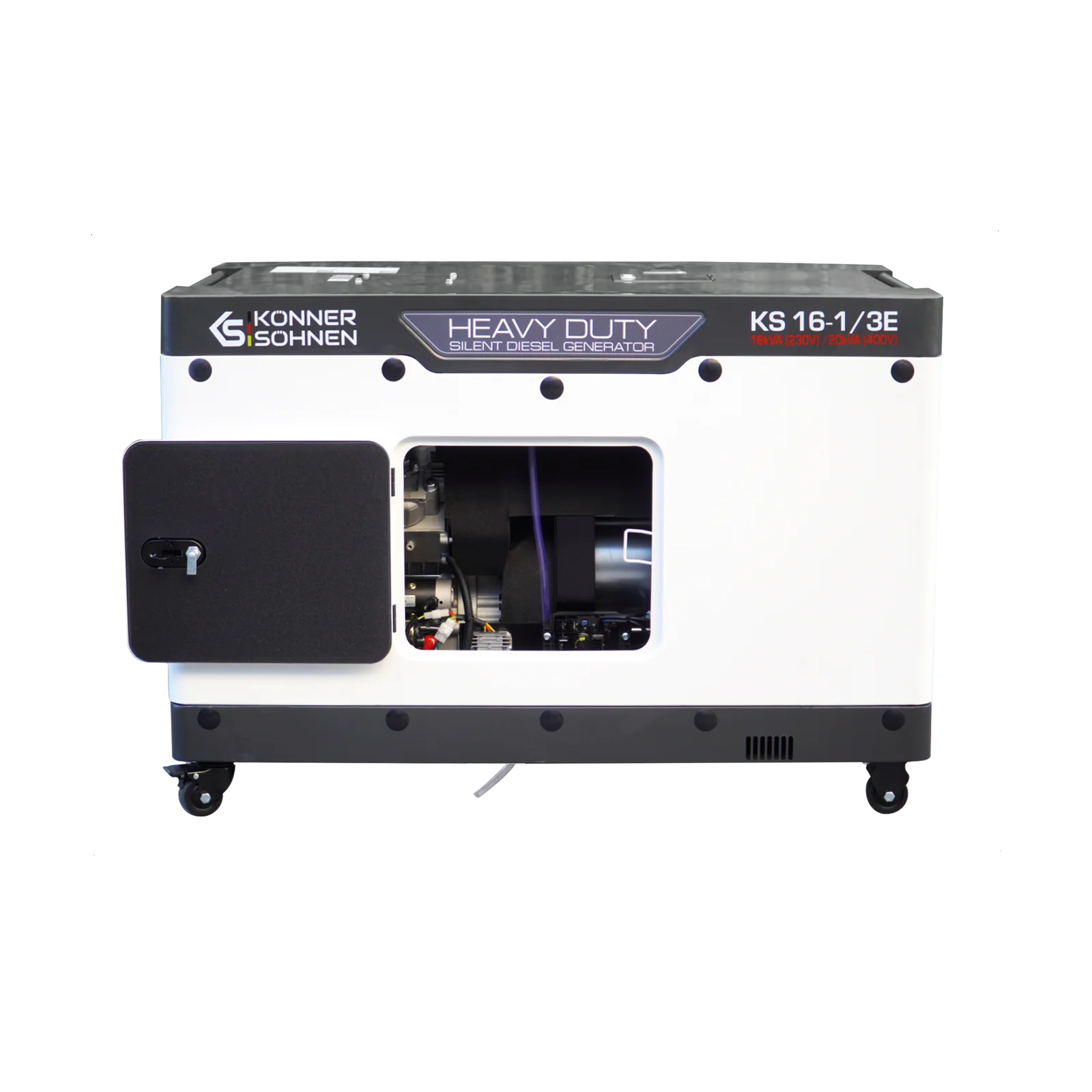 Generator insonorizat diesel Konner & Sohnen KS 16-1/3E, 16 kVA (230V), 20 kVA (400V), AVR, pornire electrica [10]