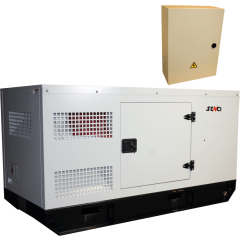 Generatoare de curent - Generator insonorizat Senci SCDE 19YSM, 19 kVA, monofazat, diesel, AVR si ATS inclus