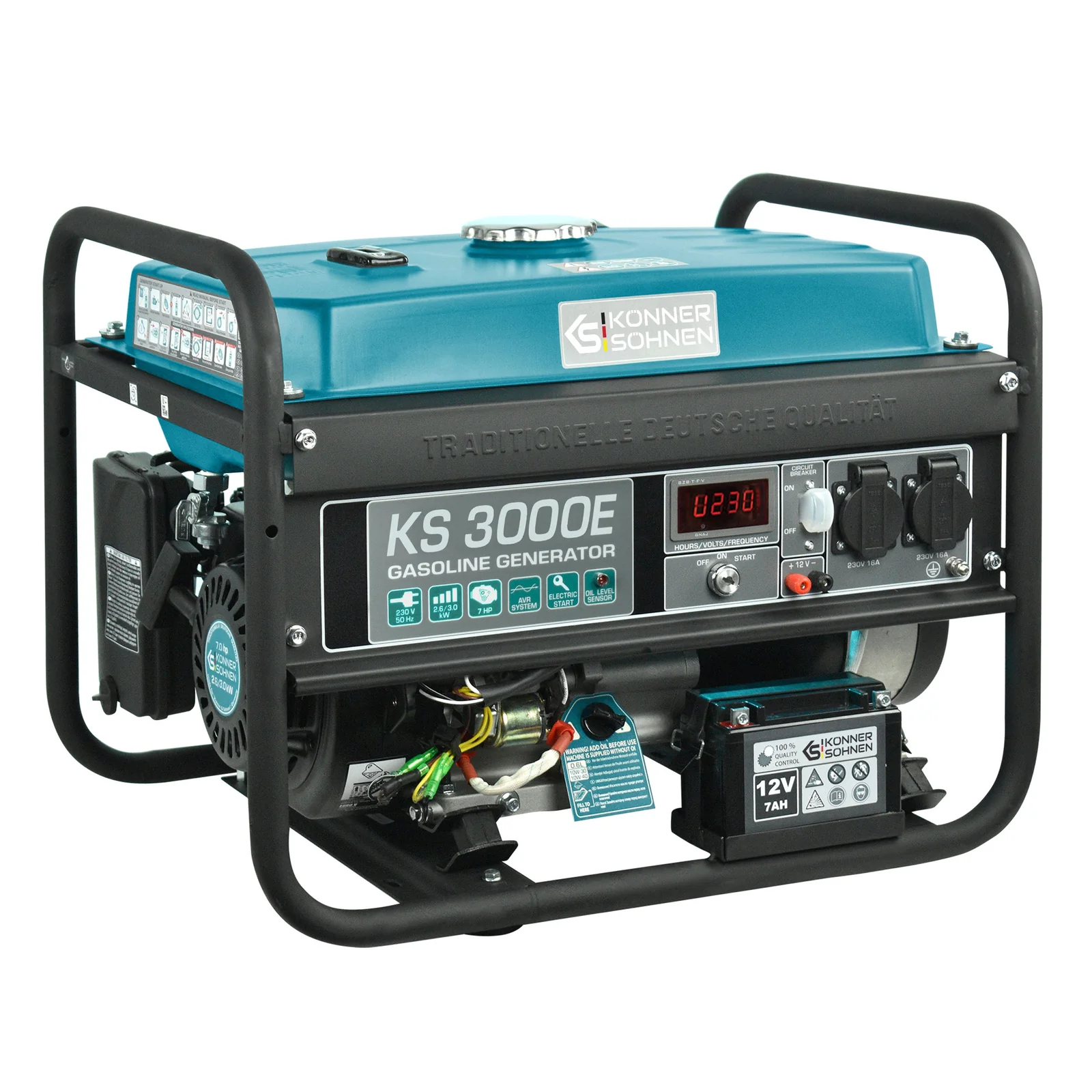 Generator pe benzina Konner & Sohnen KS 3000E, 3 kW, monofazat, pornire electrica [10]