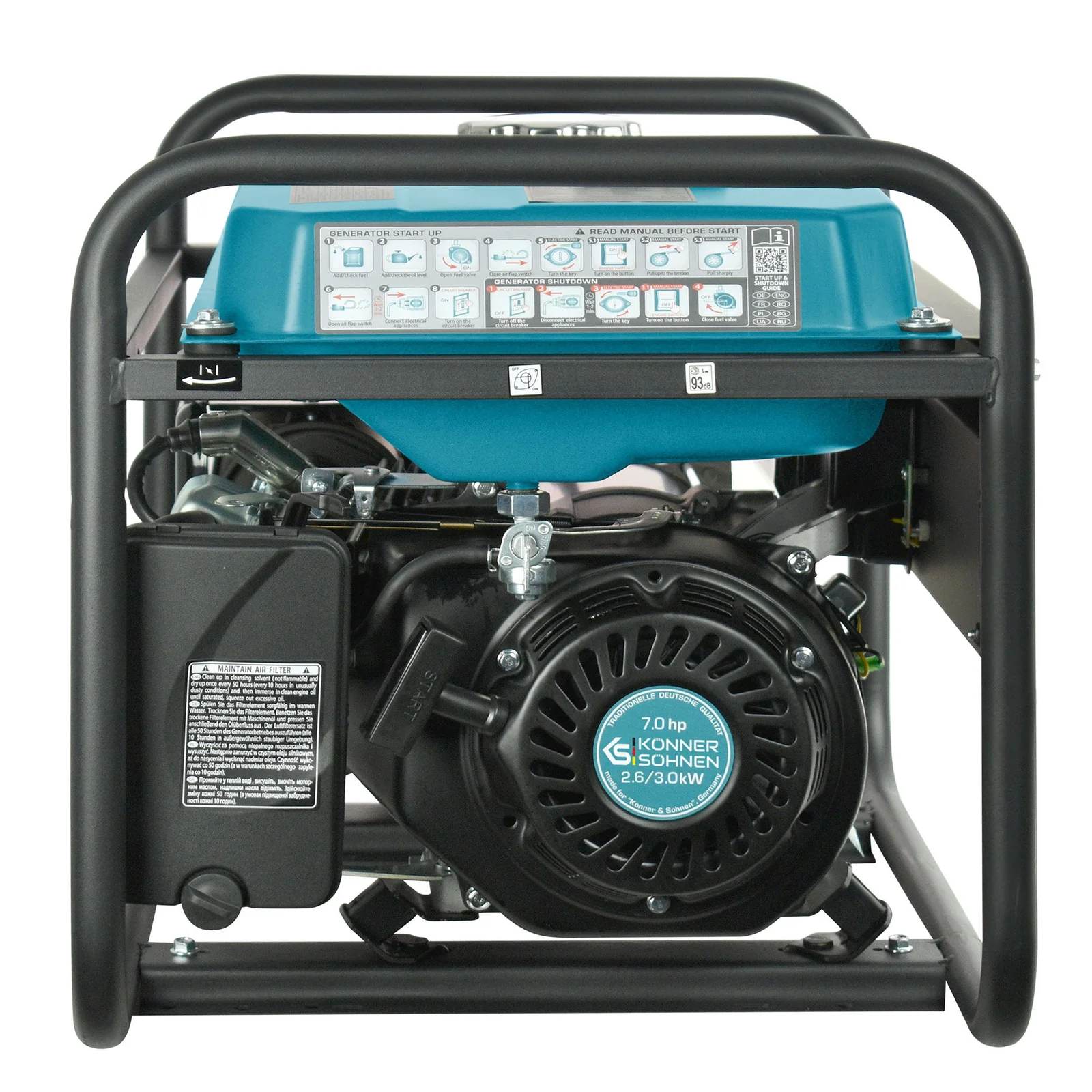 Generator pe benzina Konner & Sohnen KS 3000E, 3 kW, monofazat, pornire electrica [13]