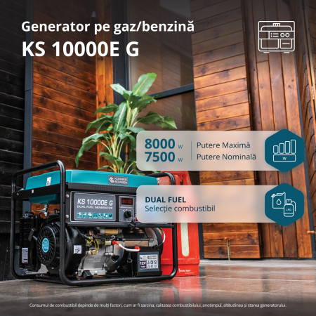 Generator pe gaz/benzina "Könner & Söhnen" KS 10000E G [1]