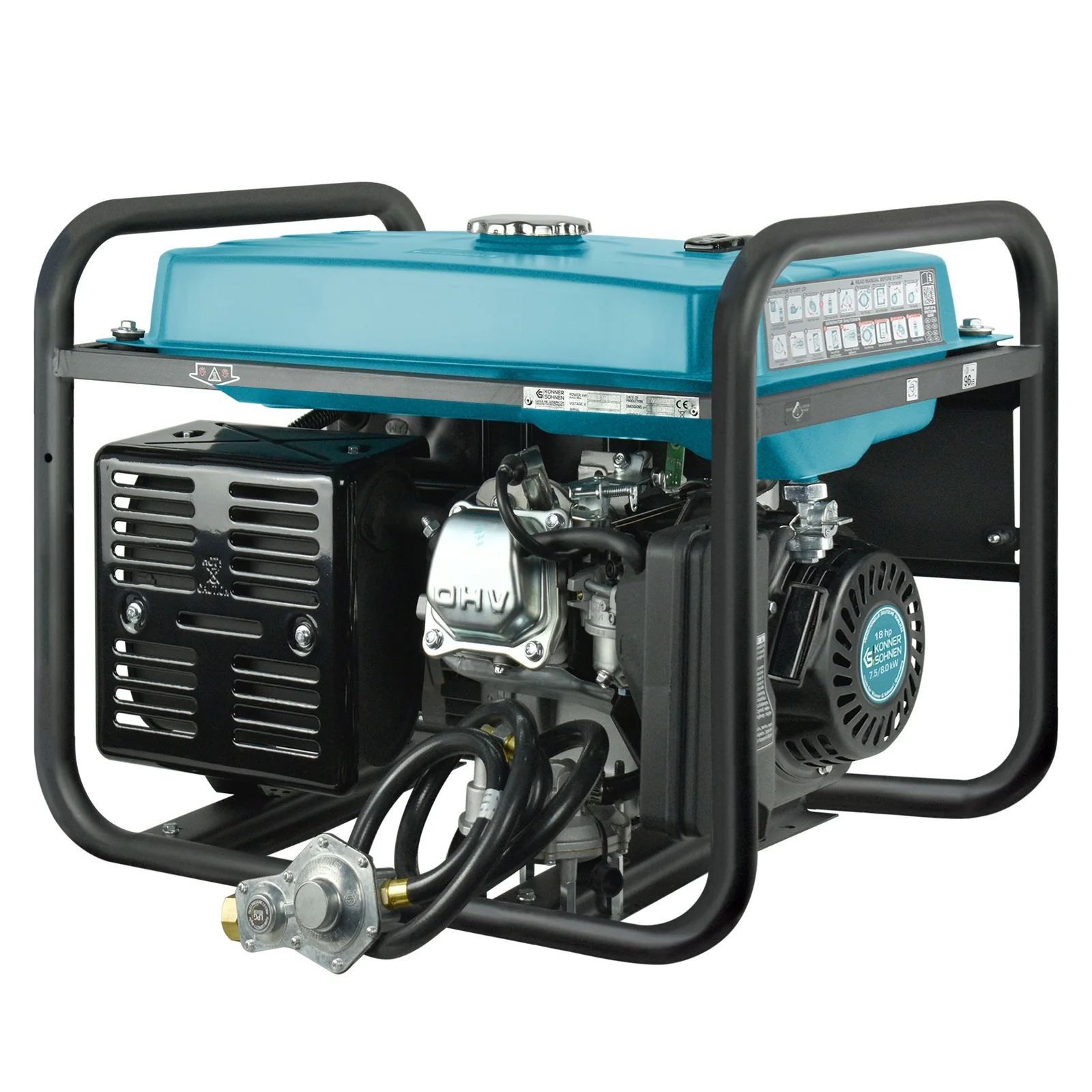 Generator pe GPL/benzina Konner & Sohnen KS 10000E G, 8 kW, monofazat, pornire electrica [14]
