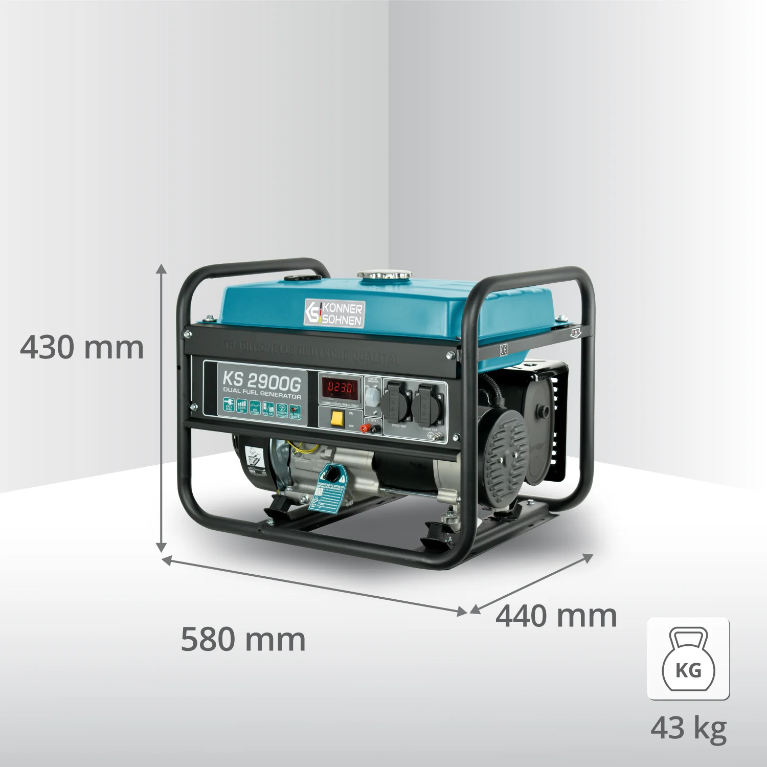 Generator pe GPL/benzina Konner & Sohnen KS 2900G, 2.9 kW, monofazat [9]