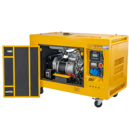 Generator profesional diesel Stager YDE15000TA-TA3, 11.5 kW, 230-400V, insonorizat, pornire electrica [2]