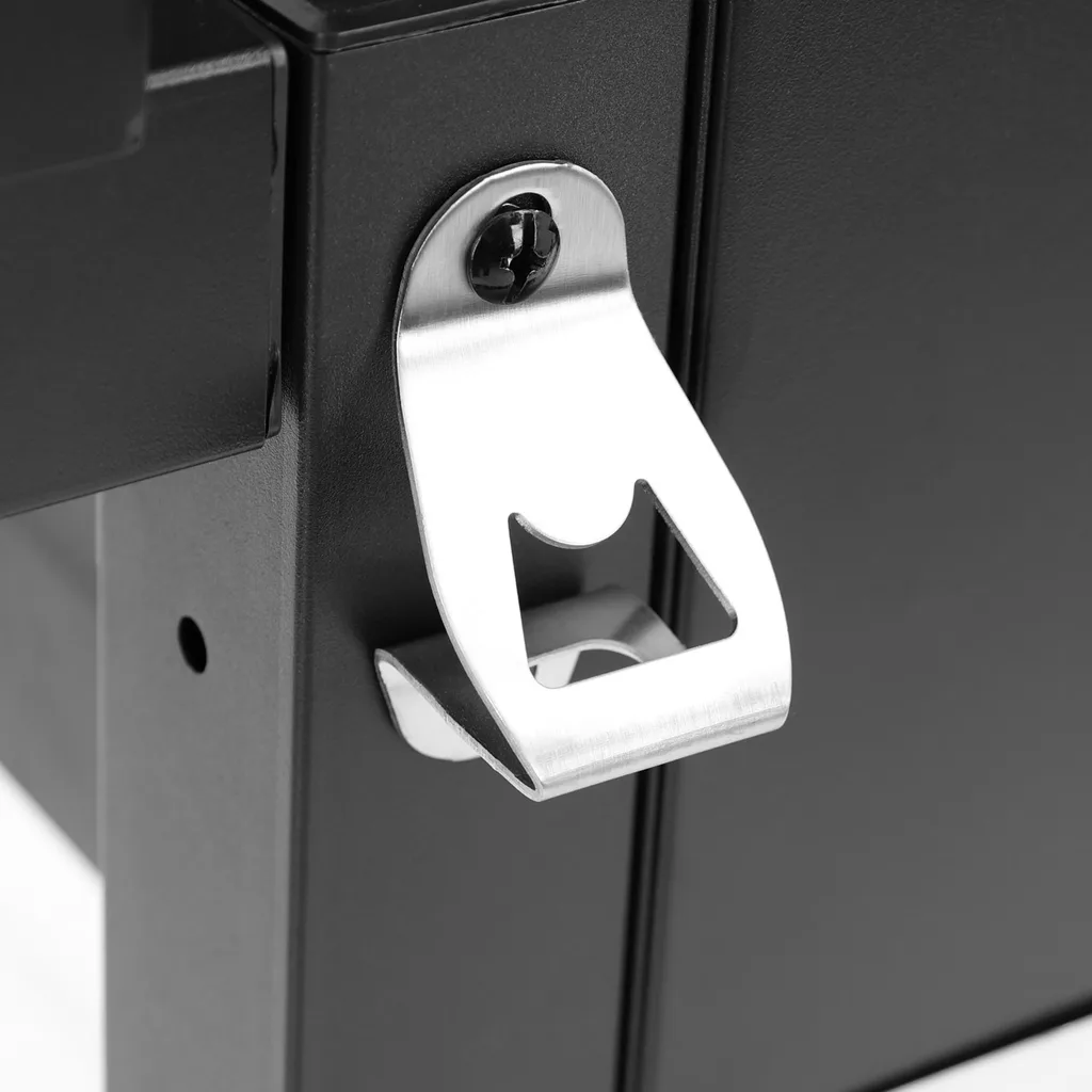 Gratar de gradina, cu carbune HECHT CALIFORNIA, otel, roti transport, 2 rafturi lemn [15]