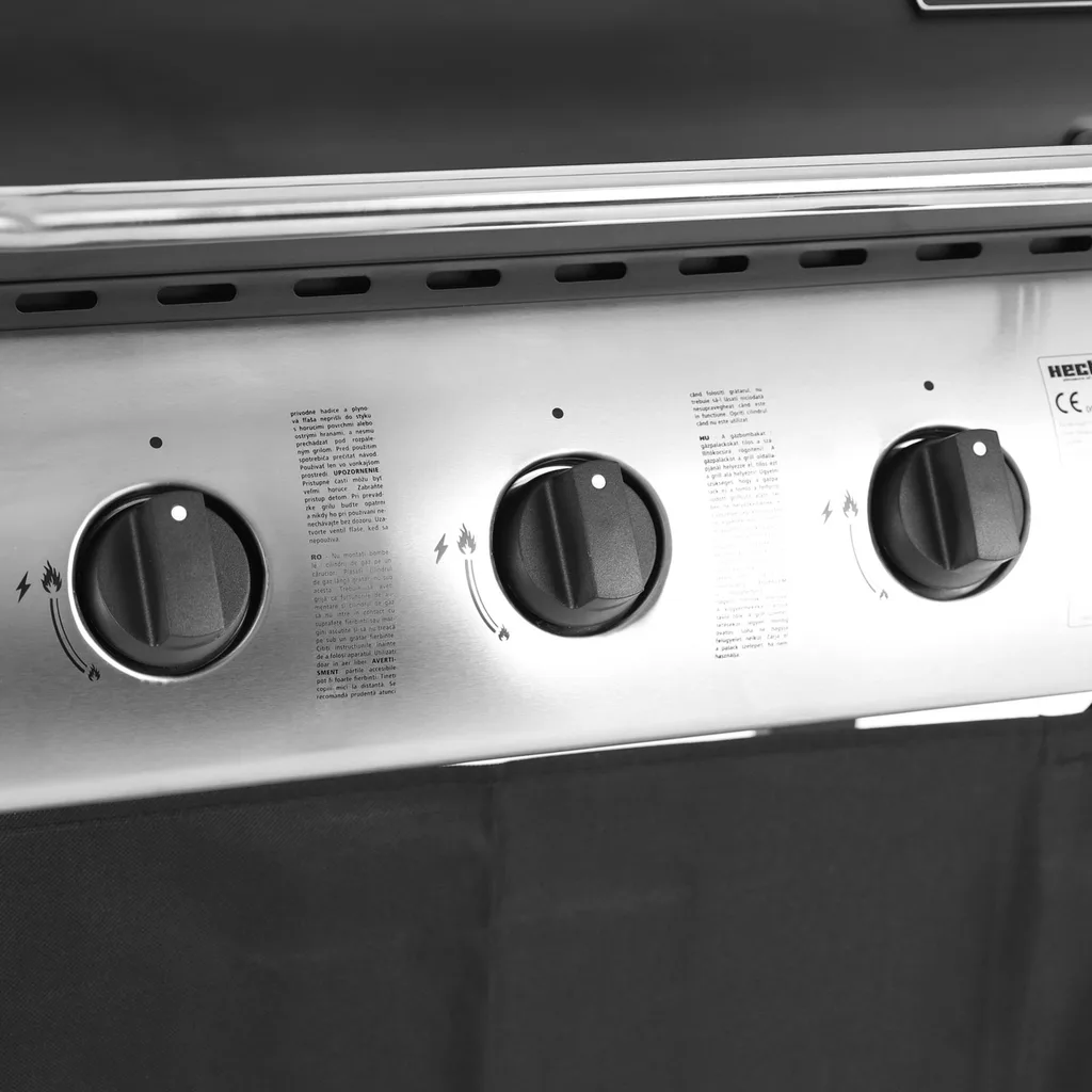 Gratar de gradina, cu gaz HECHT CONTACT 3, putere 8.4 kW, 3 arzatoare, termometru [3]