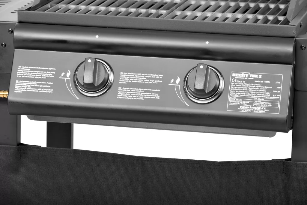 Gratar de gradina, cu gaz, HECHT FIRE 2, 2 arzatoare, putere 7 kW [7]