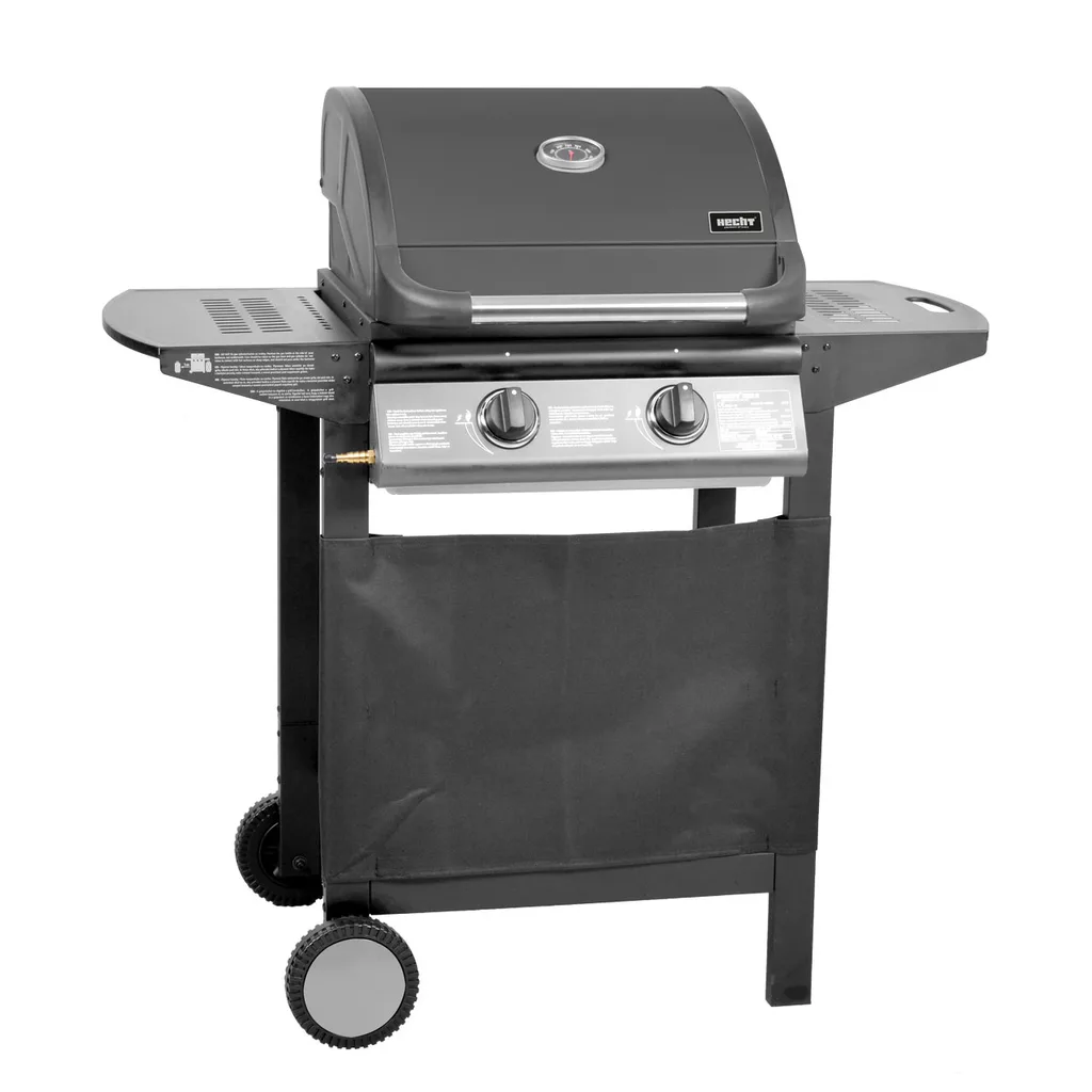 Gratare si accesorii - Gratar de gradina, cu gaz, HECHT FIRE 2, 2 arzatoare, putere 7 kW
