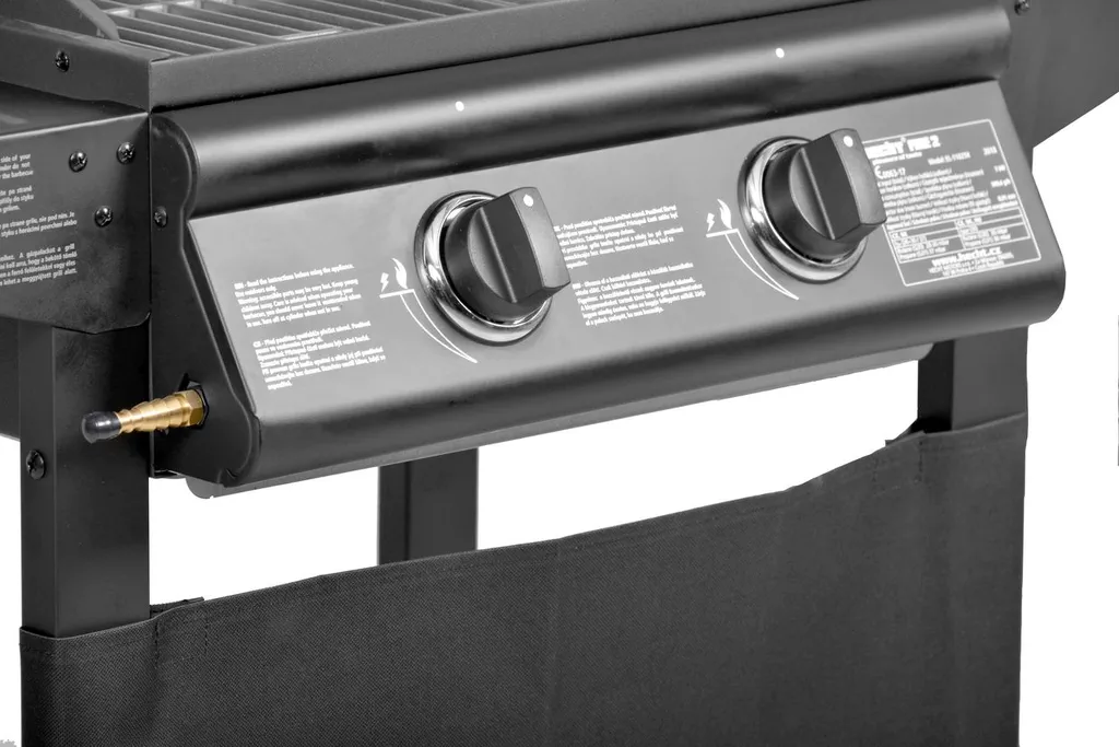 Gratar de gradina, cu gaz, HECHT FIRE 2, 2 arzatoare, putere 7 kW [2]