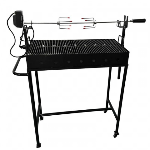 Gratare si accesorii - Gratar metalic pentru gradina, VivaTechnix Rotisor VMD-1091, 80 x 40 x 12.5/94 cm, picioare detasabile