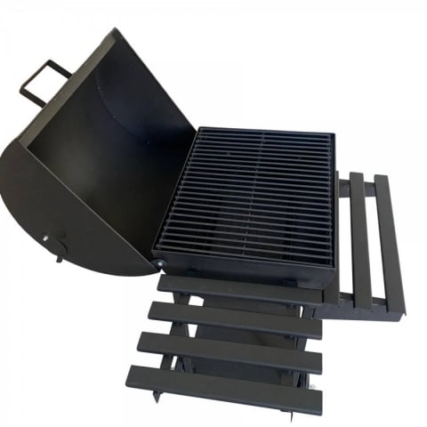 Gratar pe carbuni VivaTechnix VMD-1031, cu capac, 92 x 60 x 100 cm, portabil, Negru [2]