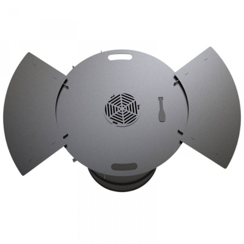 Gratare si accesorii - Gratar tip plancha Krodesign KRO-1162, diametru 80 cm, cu accesorii