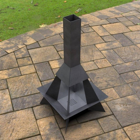 Incalzitor de terasa/gradina, Pyramid Rocket KRO-1073, Otel, Negru, 1580 x 800 mm, grosime 3 mm [3]