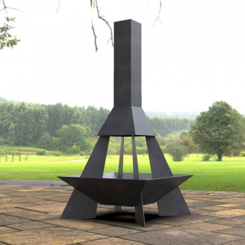Incalzitor de terasa/gradina, Pyramid Rocket KRO-1073, Otel, Negru, 1580 x 800 mm, grosime 3 mm [5]