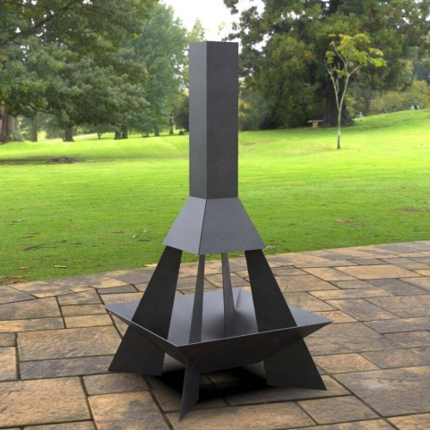 Încălzire și Climatizare - Incalzitor de terasa/gradina, Pyramid Rocket KRO-1073, Otel, Negru, 1580 x 800 mm, grosime 3 mm