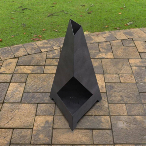 Incalzitor de terasa/gradina, Triangular Pyramid KRO-1071, Otel, Negru, 1200 x 700 x 700 mm, grosime 3 mm [5]