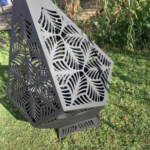 Incalzitor pentru terasa/gradina, Krodesign Diamond KRO-1090, Otel, Negru, diametru 1125 mm, grosime 3 mm [4]