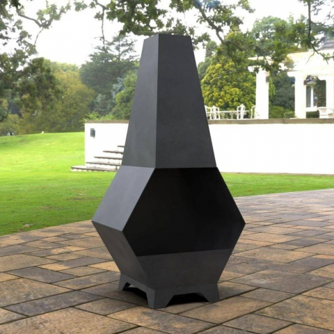 Incalzire si Climatizare - Incalzitor pentru terasa/gradina, Pyramid Hexagon II KRO-1076, Otel, Negru, 1200 x 605 x 406 mm, grosime 3 mm