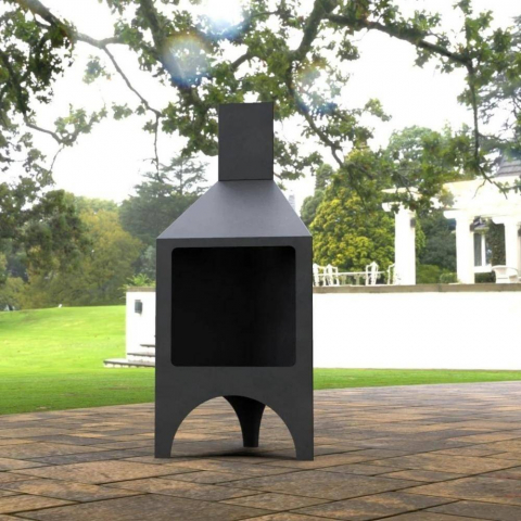Incalzire si Climatizare - Incalzitor pentru terasa/gradina, Pyramid Stove KRO-1080, Otel, Negru, 1200 x 500 x 500 mm, grosime 3 mm