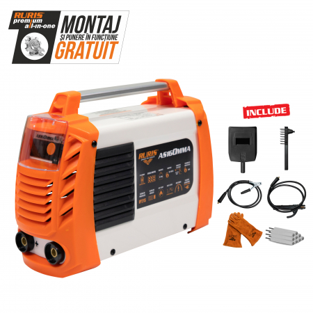 Invertor sudura MMA Ruris AS160MMA, 160 A, electrozi 2.5-4 mm [1]