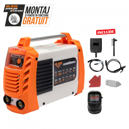 Invertor sudura MMA Ruris AS180MMA, 180 A, electrozi 2.5-4 mm [1]