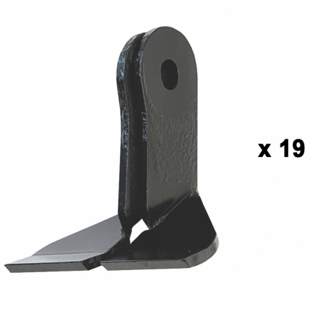 Accesorii tocatoare de vegetatie - Kit 19 cutite de tip paleta pentru iarba, pt. tocator Grillo FK 700