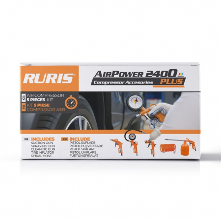 Pistoale aer comprimat - Kit accesorii compresor Ruris AirPower 2400 PLUS