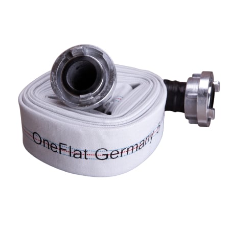 Pompe de apa - KIT Furtun refulare ONE FLAT GERMANY + 2 cuple portfurtun, exterior textil, rola 20 m