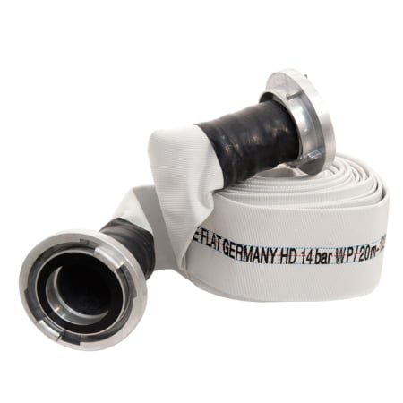 Pompe de apa - KIT Furtun refulare ONE FLAT GERMANY HD + 2 cuple portfurtun, dublu strat, 100 mm (4"), rola 20 m