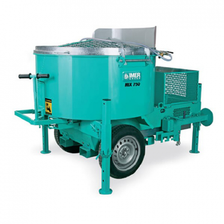 Betoniere și Malaxoare - Malaxor Imer MIX 750, 400 V, 4000 W, 750 L, tractabil
