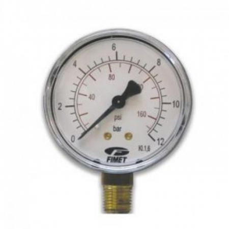 Compresoare - Manometru presiune aer Vepa D210/1A, 0-6 bar, filet radial 1/4'', D63 mm