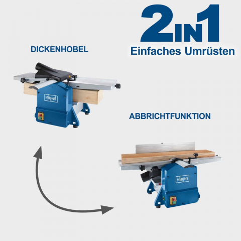 Masina de rindeluit si abricht Scheppach HMS 1070, 1500 W, 254 mm [1]