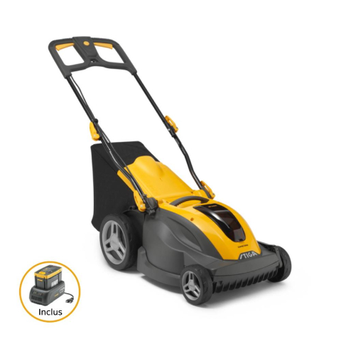 Utilaje pentru gradina si accesorii - Masina de tuns iarba cu acumulator Stiga Combi 344e Kit, 48V, 5 Ah, 42 cm, 50 L, 3 moduri de taiere, dop mulcire inclus