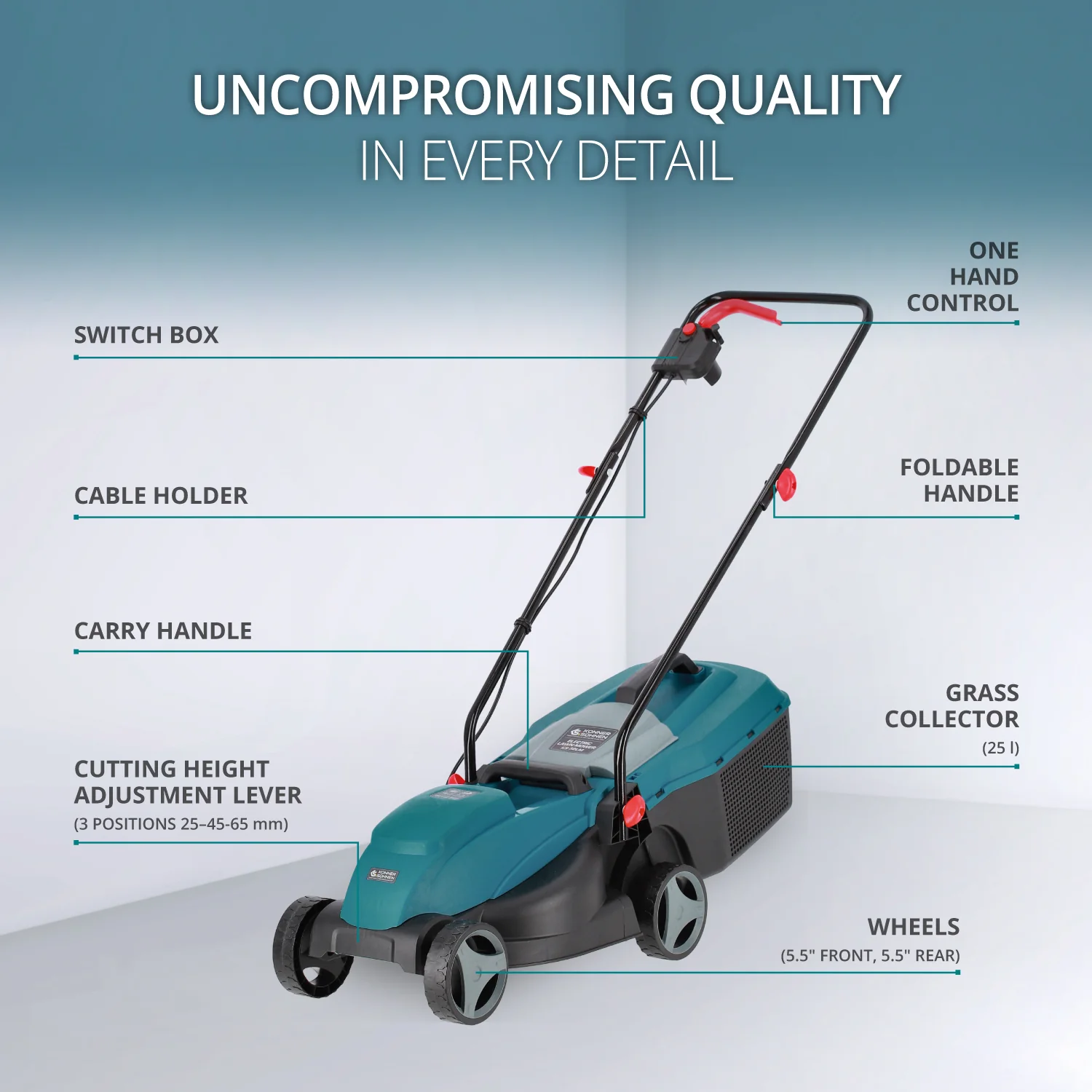 Masina de tuns iarba electrica Konner & Sohnen KS 32LM, 1000 W, 32 cm, 25 L [3]