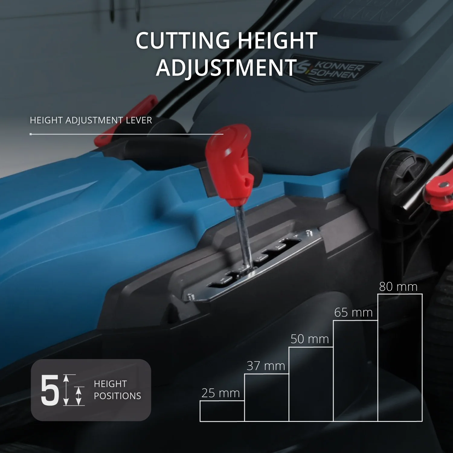 Masina de tuns iarba electrica Konner & Sohnen KS 42LM, 1800 W, 42 cm, 40 L, functie mulcire [5]