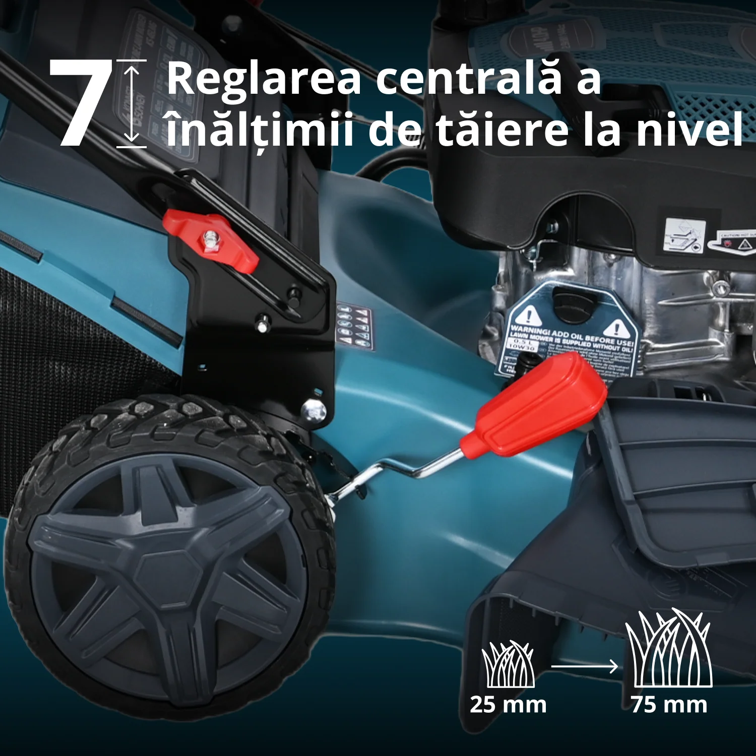 Masina de tuns iarba pe benzina Konner & Sohnen KS 46LMG, 4 CP, 46 cm, 60 L [2]