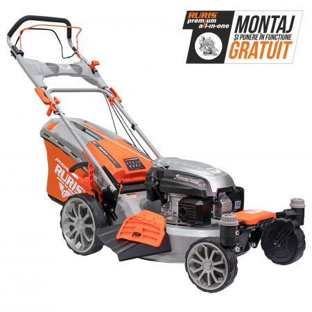 Masina de tuns iarba Ruris RXM1000, 3.9 CP, 51 cm, 65 L, autopropulsata, roti frontale cu rotire 360 grade [1]