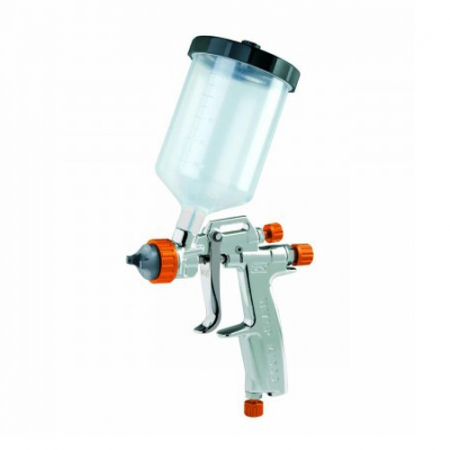 Pistoale aer comprimat - Mini aerograf profesional Gav Z1000 HVLP, rezervor sus, 250 ml