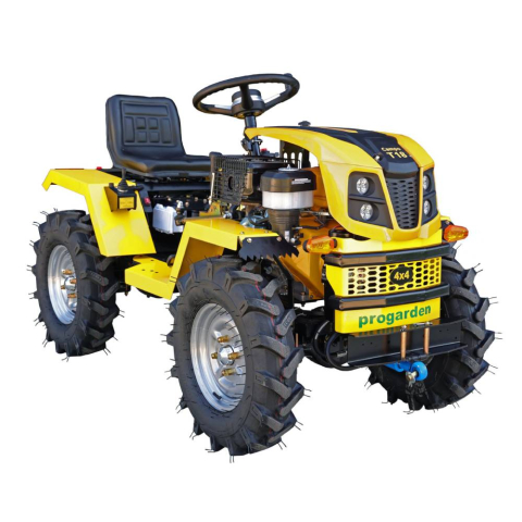 Mini tractor ProGARDEN Campo T18 V25.1, 4x4, 18 CP, benzina, hidraulica fata-spate, roti 6.00-12